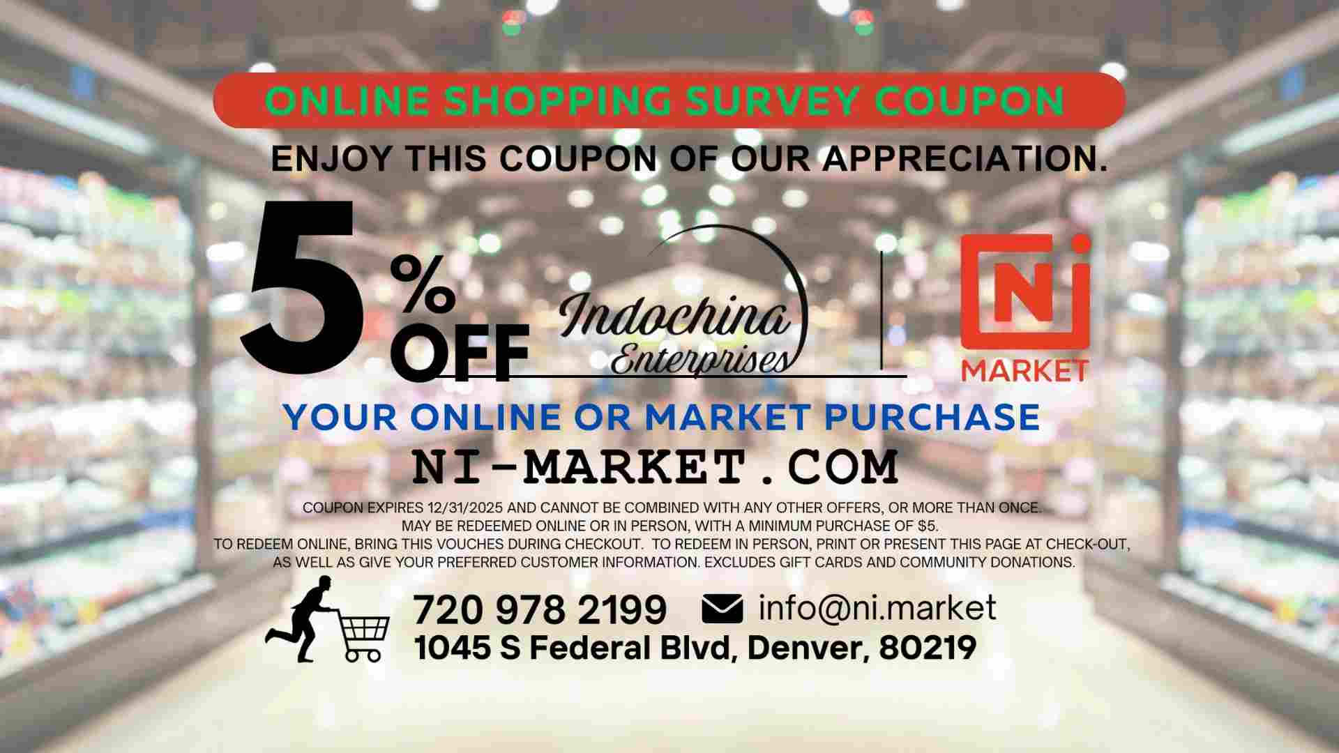 online shopping survey coupon
