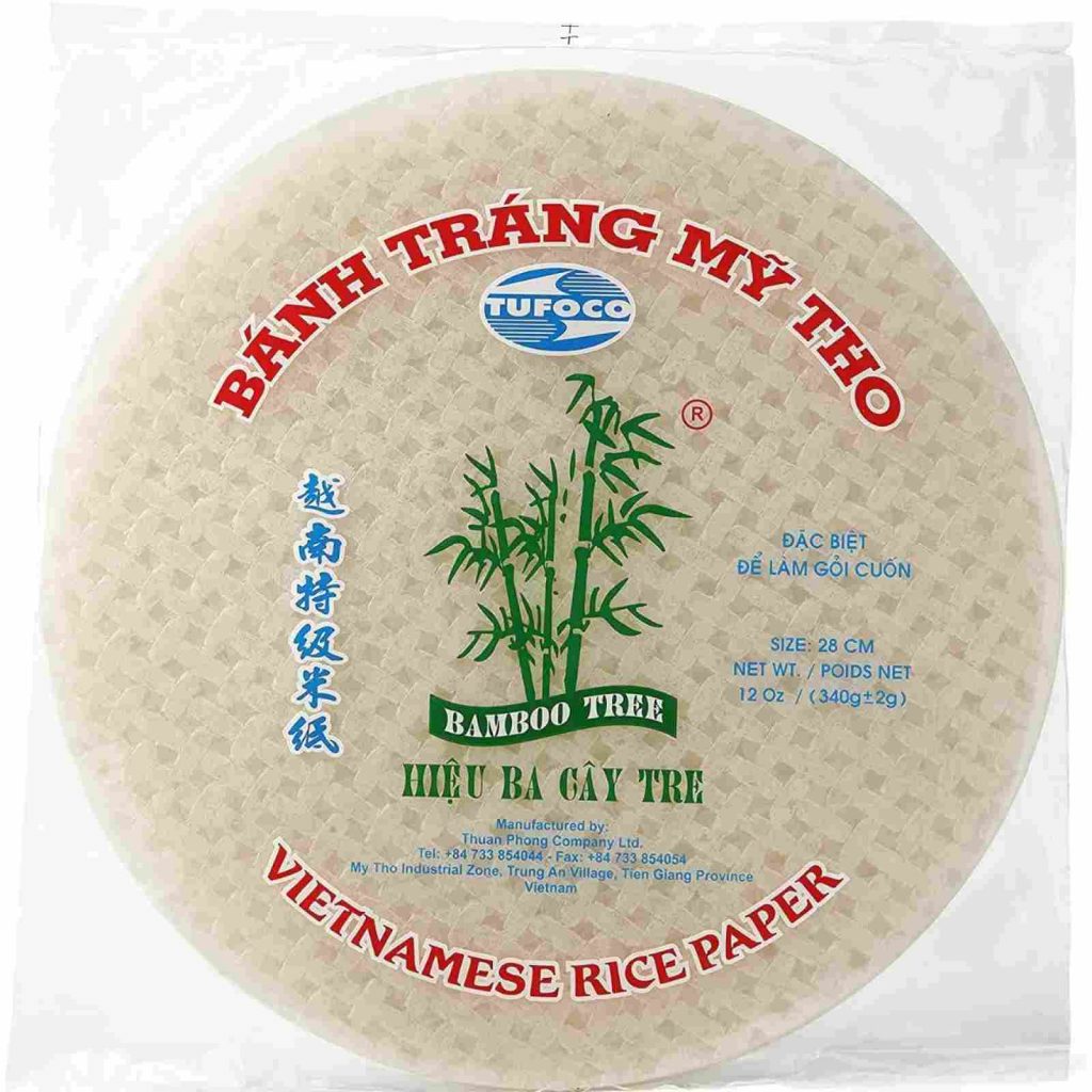 Banh Trang 3 Cay Tre 28cm / Vietnamese Rice Paper 28cm Bamboo Tree Case (44 Bags x 32oz)