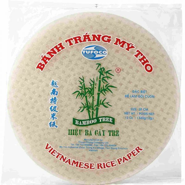 Banh Trang 3 Cay Tre 28cm / Vietnamese Rice Paper 28cm Bamboo Tree Case (44 Bags x 32oz)
