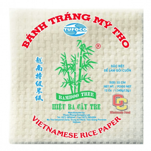 Bamboo Tree Square Spring Roll Rice Paper Wrappers 22cm (44 Bags x 12oz)