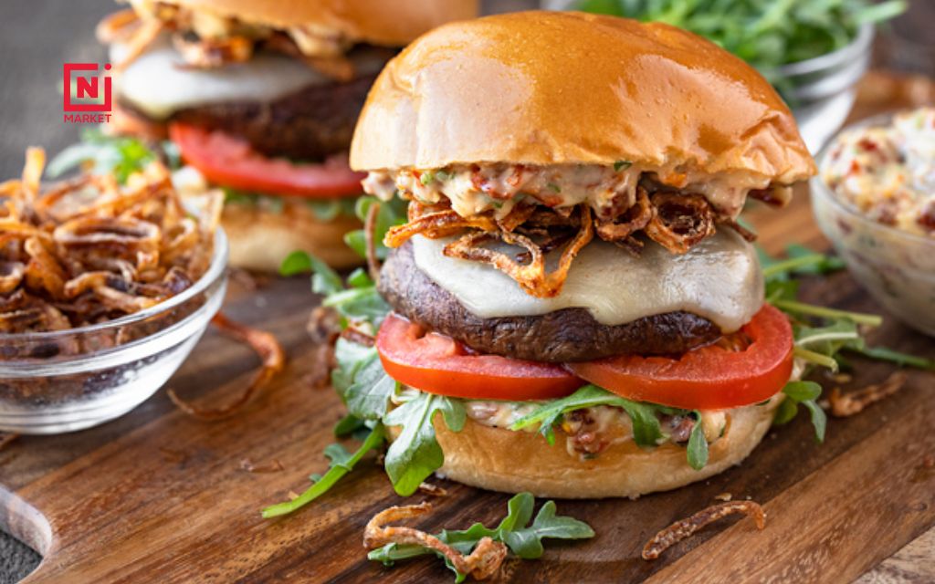 BBQ portobello mushroom burger - hearty, smoky & vegetarian-friendly