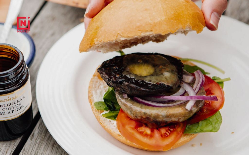 Explore this easy juicy homemade Vietnamese burger portobello recipe