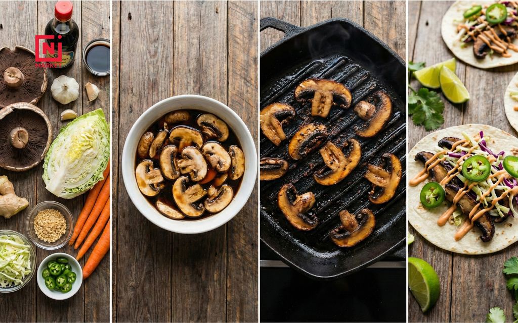 Make Asian‑inspired portobello mushroom tacos at home