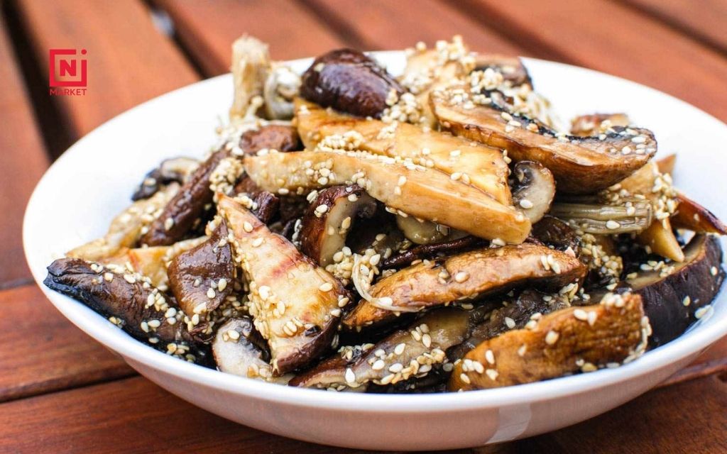 Roasted Mushrooms with Asian Umami Flavor
