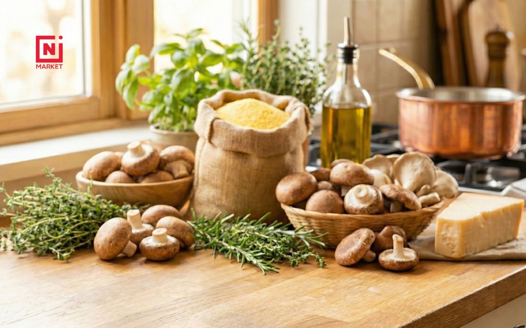 What is mushroom polenta?