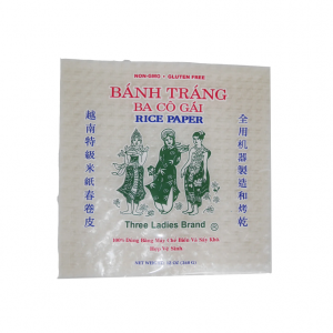 Three Ladies Spring Roll Rice Paper Wrappers (Square 22 cm)