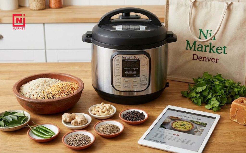 Fresh ingredients for instant pot ven pongal from Ni Market Denver