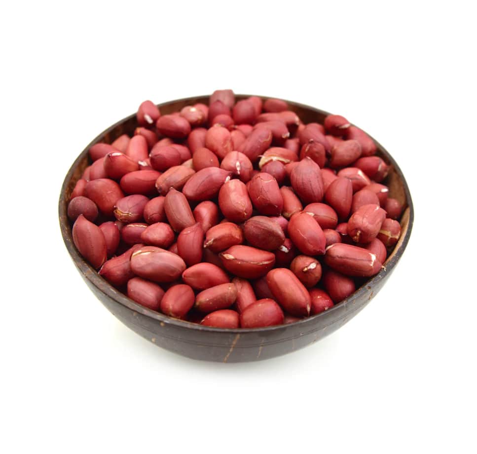 Red skin peanuts