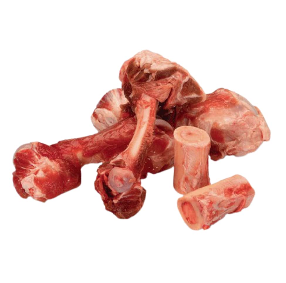 Pork femur bones cut